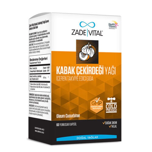 Zade Vital Kabak Çekirdeği Yağı 60 Kapsül