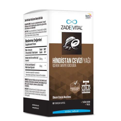 Zade Vital Coconut Oil 60 Yumuşak Kapsül 1000mg