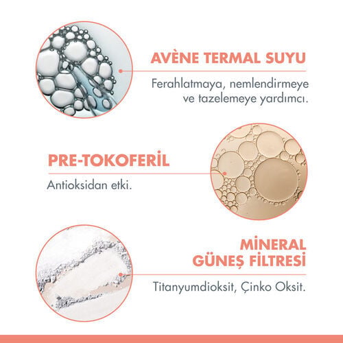 Avene Mineral Fluid SPF 50+ Hassas Ciltler için Ultra Hafif Renkli Güneş Kremi 40 ml