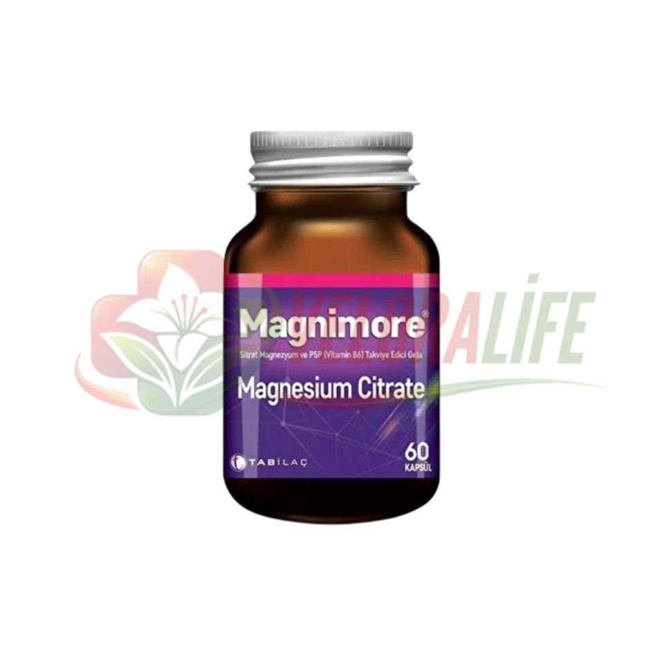 Magnimore Magnezyum Sitrat P5P 60 Kapsül