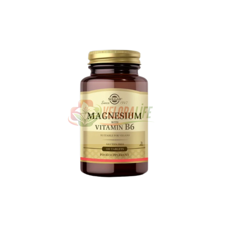Solgar Magnezyum ve B6 Vitamini 100 Tablet