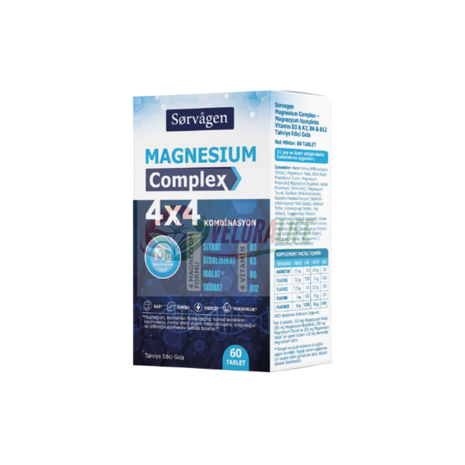 Sorvagen 4x4 Magnezyum Complex 60 Tablet