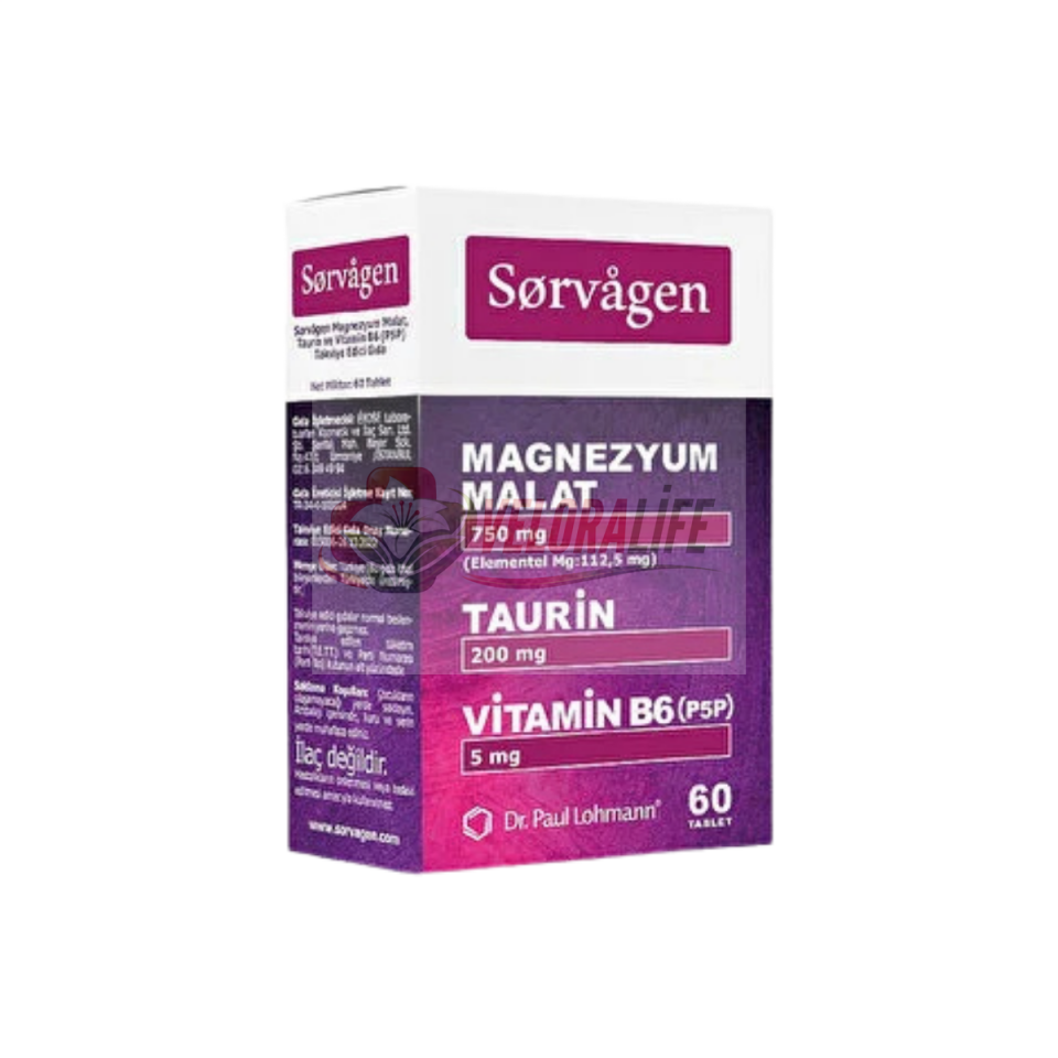 Sorvagen Magnezyum Malat Taurin B6 60 Tablet
