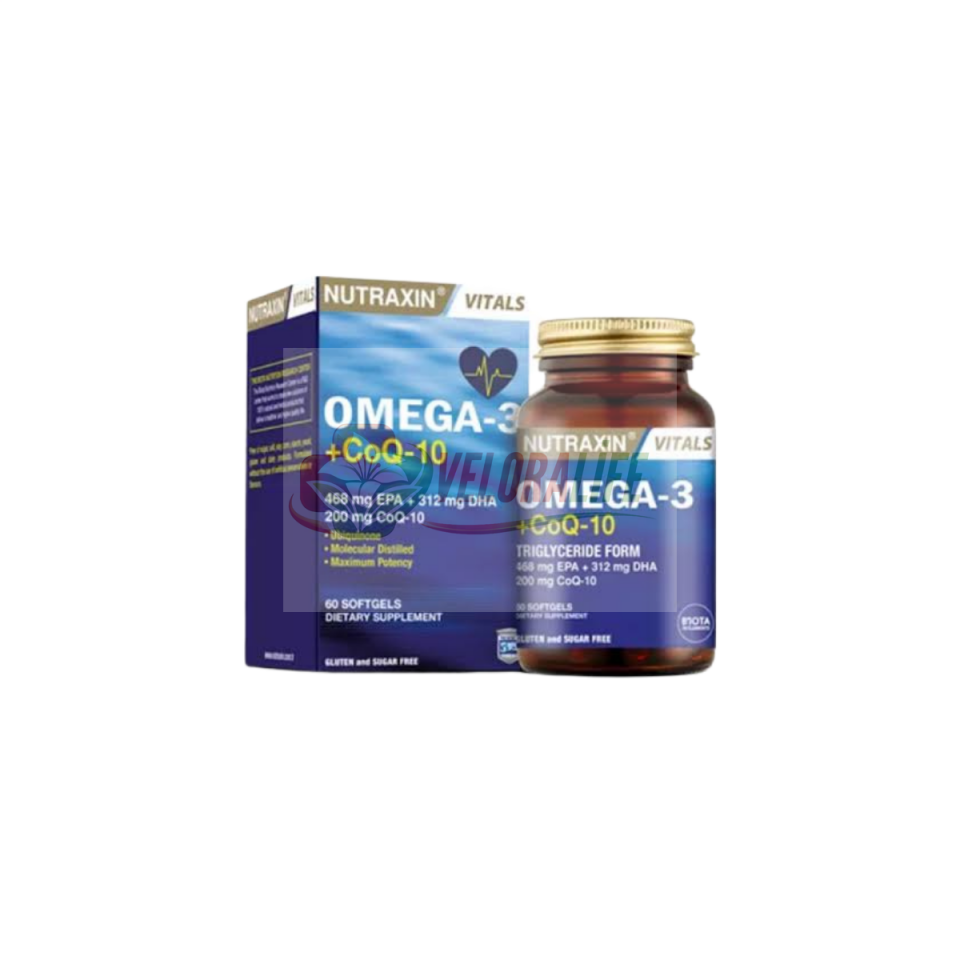 Nutraxin Omega 3 ve Koenzim Q10 60 Yumuşak Kapsül