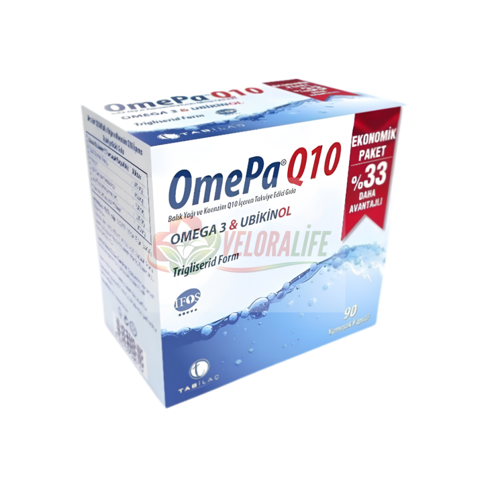 Omepa Q10 Omega 3 Ubiquinol 90 Kapsül