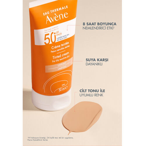 Avene Cream SPF 50+ Kuru Ciltler için Renkli Güneş Kremi 50 ml